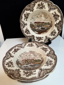Johnson Bros. Old Britain Castles braun/multicolor 3 Suppenteller - Bild 1 von 4