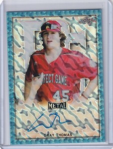 Gray Thomas 2020 Leaf Perfect Game Metal Marble Auto 1/1