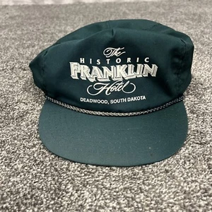 Historic Franklin Hotel Adult Hat Green Snapback Rope Hat Cap - Picture 1 of 8