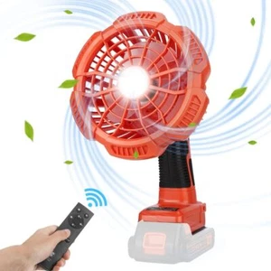 For black decker Fan Cordless Jobsite Fan USB Floor Fan Industrial fan w/ Light - Picture 1 of 7
