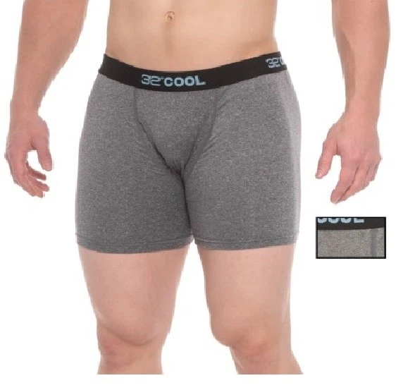 $30 32 Degrees Cool Ropa Interior Para Hombre Gris Microfibra Elastizada Calzoncillo Boxer S Foto 1 de 1