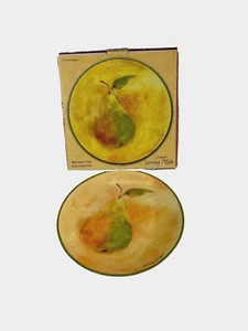 Plato para servir pera de cerámica pintado a mano Susan Winget 8 1/4" ¡NUEVO! - Imagen 1 de 2