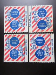4 tarjetas interiores sorpresa Cracker Jack vintage sin abrir ENVÍO GRATUITO k - Imagen 1 de 2
