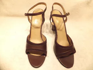 The Bon "Bon Marche" Brown Leather/Suede Sling Back Sz 6M Worn Once Made n Italy - Picture 1 of 10