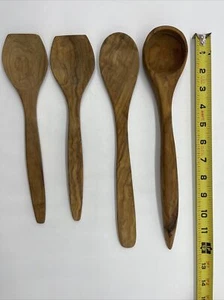 Juego de 4 cucharas utensilio de cocina de madera dura España - Imagen 1 de 3