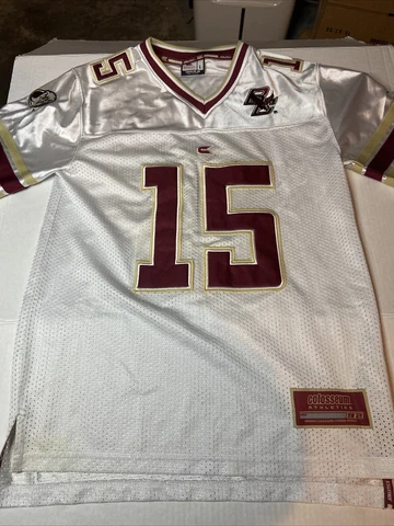 Boston College EAGLES BC Football Jersey White Stitched Youth Large L Cover