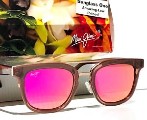 Maui Jim RELAXATION MODE Espresso POLARIZED Sunrise Pink GLASS Sunglass P844-19B