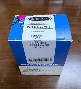 307019 SCAT Lab Safety GL45 HPLC Tapa de seguridad V2.0 Tapa de PTFE con conexión de 1 a 6 - Imagen 1 de 1
