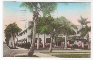 Postal Royal Palm Hotel Hollywood Florida 1944 coloreada a mano - Imagen 1 de 1