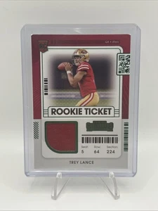 2021 Panini Contenders Trey Lance Rookie Ticket Patch Green RC #RTS-TLA - Bild 1 von 4