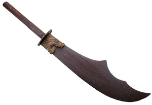 ANTIQUE RARE ASIAN CHINESE WARRIOR'S "GUAN-DAO" POLEARM SWORD WITH DRAGON MOUNT. - Picture 1 of 3
