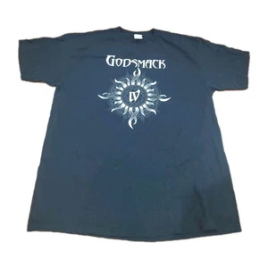 Vintage Godsmack Tribal Sun Black T Shirt Size XL - Picture 1 of 4