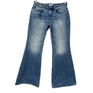 American Eagle AE 77 Y2K Low Rise Flare Jeans Size 8 retro boho distressed - Picture 1 of 8