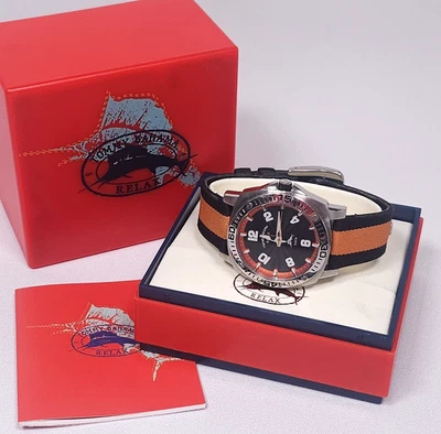Tommy Bahama Relax Diver Watch Men Silver Orange TB RLX1128 A126 -Needs Battery - Image 1 of 4