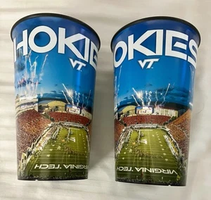 Virginia Tech Hokies 2 Cup Set Blacksburg Football Lane Stadion - Bild 1 von 4