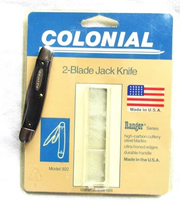 COLONIAL  Ranger Series  Model: 922  2-Blade Jack Knife   New in damaged package - Image 1 of 4