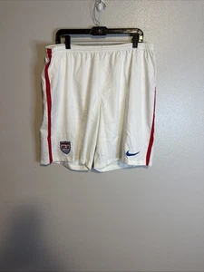 USA Team Home Football Soccer Shorts White Nike Polyester Men Size XXL - Picture 1 of 10