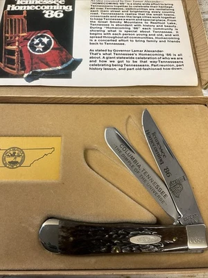 Juego de navajas de bolsillo Case XX 1986 Tennessee Homecoming 6254 Jigged Bone Trapper  Foto 1 de 4