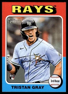 2024 Topps Heritage High Number Tristan Gray #607 RC Tampa Bay Rays - Picture 1 of 2
