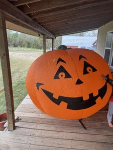 Riesige 6 Fuß Gemmy Halloween aufblasbare Kürbis Jack O Laterne leuchtet 2001 - Bild 1 von 5