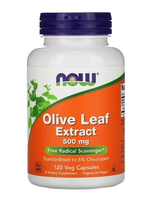 NOW FOODS OLIVENBLÄTTEREXTRAKT 500 MG 120 VEG-KAPSELN - Bild 1 von 2