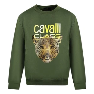 Roberto Cavalli Herren Sweatshirts QXT66B CF062 Olive - Bild 1 von 2