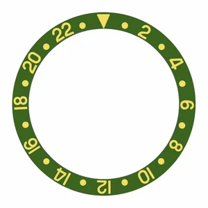 Bezel Insert For Sapphire Model Rolex GMT Master II 16700, 16710 Green Gold Font - Picture 1 of 3