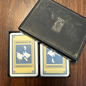 Kem Two decks Playing cards Goose design pattern On Both Decks with case used - Picture 1 of 4