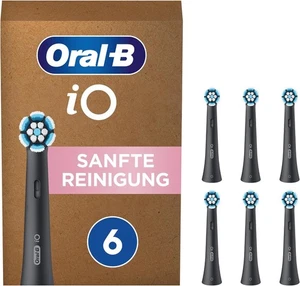Oral-B iO Spazzole di Ricambio per Pulizia Delicata - Onice Nero, Set di 6 - Foto 1 di 7