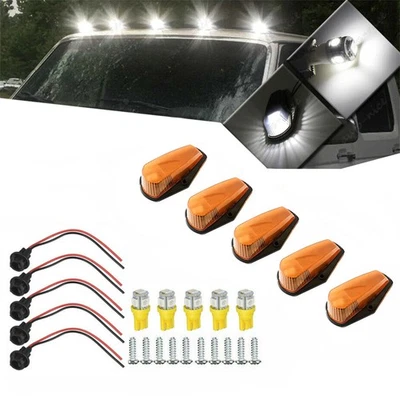 5 желтых габаритных огней для кабины с корпусом основания для Ford F 73-97 Super Duty - Изображение 1 из 4