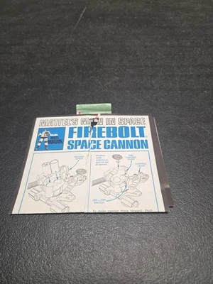 NOS 1967 Major Matt Mason Firebolt Space Cannon Mattel instruções e decalques  - Imagem 1 de 4