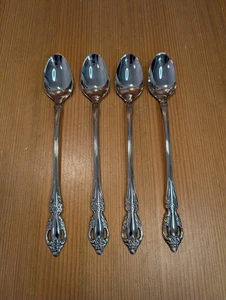 Menge 4 Oneida Raphael Edelstahl 7,5" Eistee Löffel Löffel Set-LNUC - Bild 1 von 8