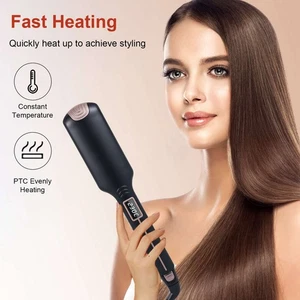 Hair Straightener Clipper Wide Plate Iron Fluffy Electric Clipper UK7 - Picture 1 of 15