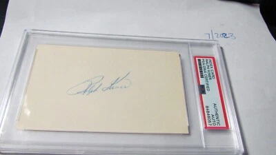 Ralph Kiner signed Index Card PSA Certified (2) - Image 1 of 3