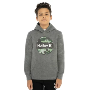 NEW Hurley Youth Black Fleece Hoodie, Gray - Picture 1 of 3