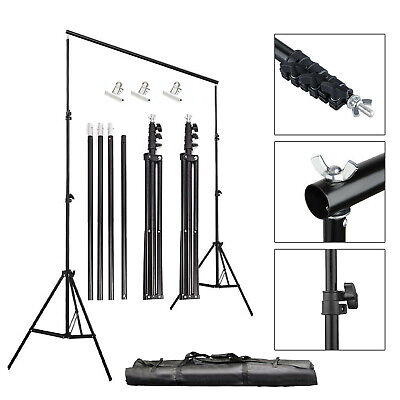 Adjustable 2x3M Photography Background Support Stand 4 Crossbar Photo Backdrop • 30.83£