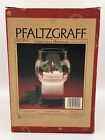 Vtg 1993 Pfaltzgraff Christmas Heritage Glass Floating Candle Holder With Box