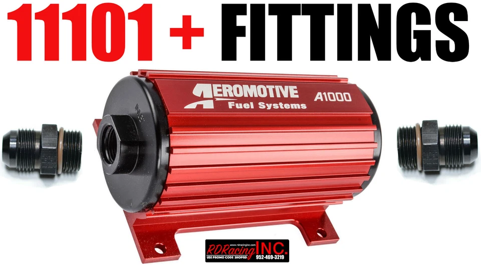 BOMBA DE COMBUSTIBLE ELÉCTRICA AEROMOTIVE 11101 A1000 GAS E-85 ALKY CON 2-10 ACCESORIOS Foto 1 de 1