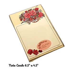 Vintage Notizkarten Blumen 8er Box mit 10 Umschlägen Import aus Schweden - Bild 1 von 1