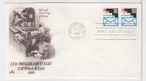 TurtlesTradingPost- Zip Plus 4 - 1985 #2150- Artcraft Cachet FDC - Coil Pair - Picture 1 of 1