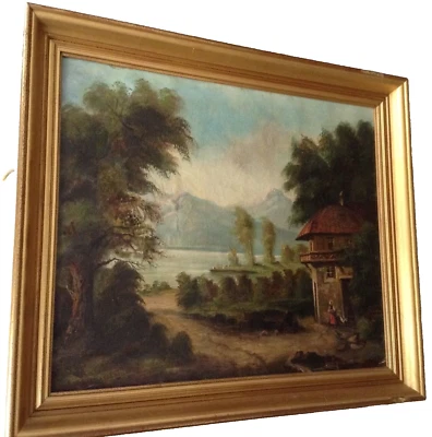Jean-Victor BERTIN circle - Antique Neoclassical Oil 1800's - Arcadian Landscape - image 1 of 4