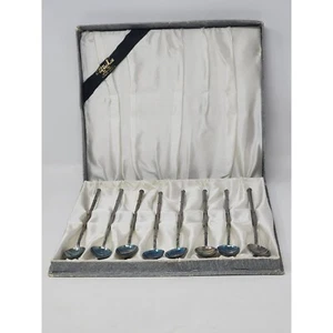 Vintage Wai Kee Sterling Silver Spoons Set Of 8 Made In Hong Kong - Picture 1 of 8
