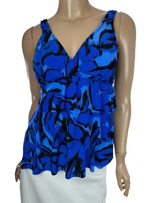 Sujetador Magic Suit Tankini Swim Top Talla Pequeña Tonos de Azul Incorporado Foto 1 de 4