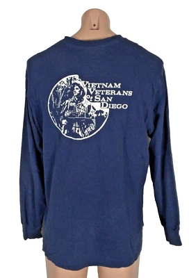 VTG 80s Vietnam Veterans San Diego LS T Shirt XL VVSD War Military USA Made - Image 1 of 4