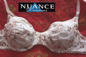 NEU HÜBSCHER BÜGEL BH BLÜMCHEN SPITZE 75 80 C PETITE FLEUR creme *291899 - Bild 1 von 3