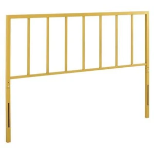 Modway Tatum Queen Modern Style Powder Coated Iron Headboard in Gold - Picture 1 of 7