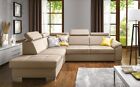 Functional Couch Sofa Bed Upholstery Corner Textile Seating Set Living Room New