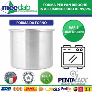 Forma Per Pan Brioche Tortiera in Alluminio Puro 99,5% Pentalux Varie Dimensioni - Foto 1 di 4