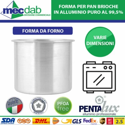 Forma Per Pan Brioche Tortiera in Alluminio Puro 99,5% Pentalux Varie Dimensioni - Immagine 1 di 2