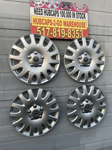 2007-2018 Toyota Camry 16" 14 Spoke Set Of 4 Hubcaps Aftermarket Black Emblem - Picture 1 of 7